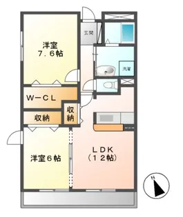 ヴェルハイム【2階】の間取り