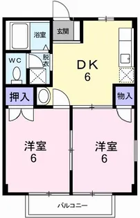 スカイパレス【2階】の間取り