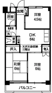 クレインハイツ【3階】の間取り
