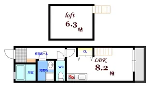 アメニティ江波【1階】の間取り