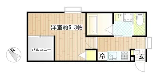 アクアコート宮千代【1階】の間取り
