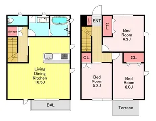 埼玉県川口市芝中田1【一戸建】の間取り