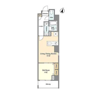 トラバース門前仲町【6階】の間取り