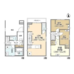 千葉県市川市真間2【一戸建】の間取り