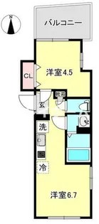 ロータス平和島West【4階】の間取り