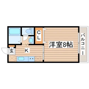 山田ハイツ C棟【2階】の間取り