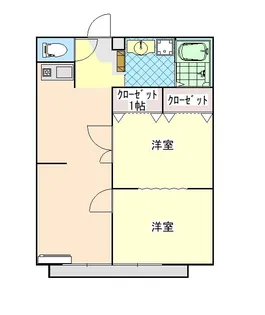 北長町ハイツ【1階】の間取り