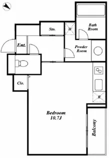 ミルーム南青山【3階】の間取り