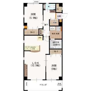 SAKURAマンションIII EAST【2階】の間取り