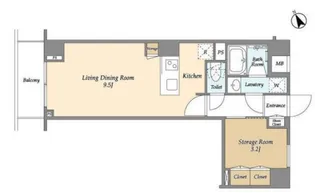 ディームス初台II【1階】の間取り