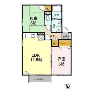 スタートライン故郷 A【2階】の間取り