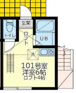 ユナイト鶴見ルーカスの杜【1階】の間取り