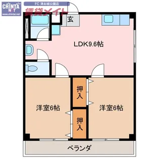 津 IN COURT 練木【3階】の間取り