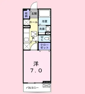クレセント ルーン【1階】の間取り