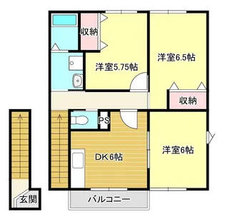 ムーンリバーII【1階】の間取り
