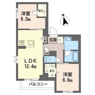 サザンクロス志木【3階】の間取り