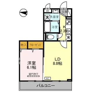 サンリリオ【3階】の間取り