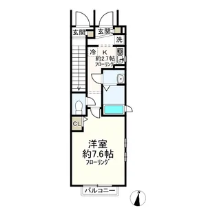 フォートリー【1階】の間取り