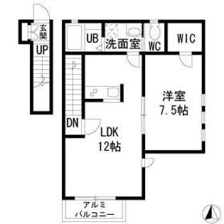 イーストピア四つ木【2階】の間取り