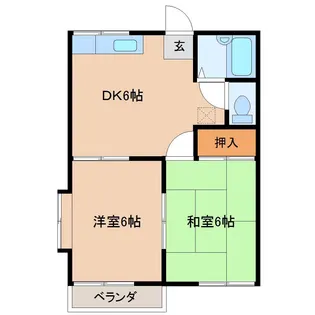 メゾンクレールC【1階】の間取り