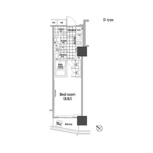パークハビオ赤坂タワー【13階】の間取り