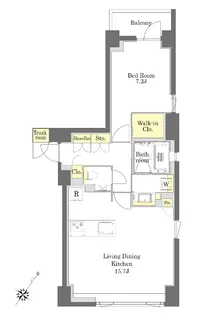 プライムメゾン目黒【2階】の間取り