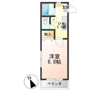 ラポール前田C【1階】の間取り