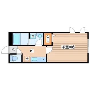 ベルグラン越路【1階】の間取り