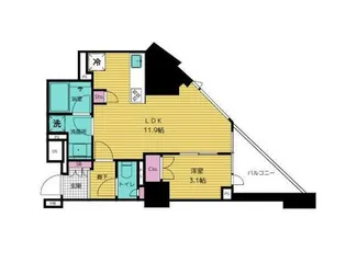 サンウッド広尾【4階】の間取り