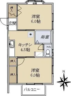 サン・フローラ・ケミガワ【2階】の間取り