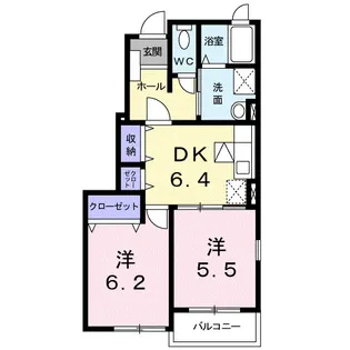 プリムローズM【1階】の間取り
