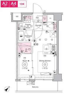 BPRレジデンスMotomachi Bay Side【3階】の間取り