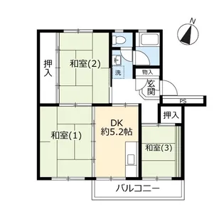 UR西上尾第二【4階】の間取り