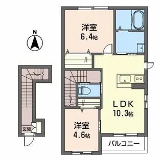 クラヴィエTE【2階】の間取り