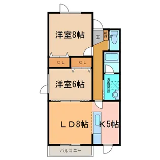 PerchPearl(ピーチパール)【2階】の間取り