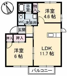 ガーデンパレス C棟【1階】の間取り