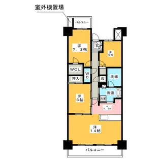 プラウド金山センターマークス【9階】の間取り