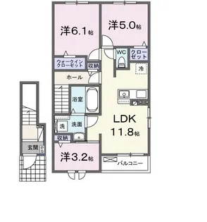 メロディTF【2階】の間取り