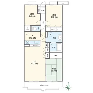 プライムステージ能見台【4階】の間取り
