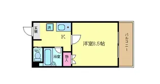 アベニュー高辻【6階】の間取り