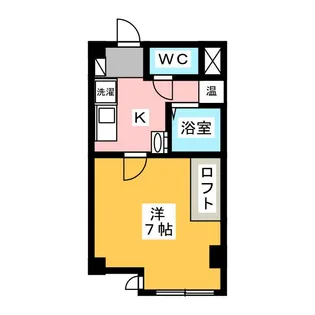 サンチェリヰビルジョウシン【3階】の間取り