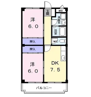 ニューマリッチ岩塚【2階】の間取り