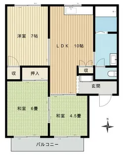 リトルリバーK【1階】の間取り