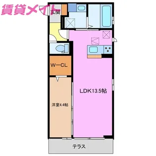 アサヒエステート【1階】の間取り