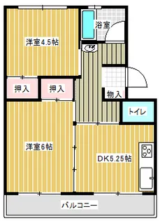 ビレッジハウス台宿3号棟【2階】の間取り