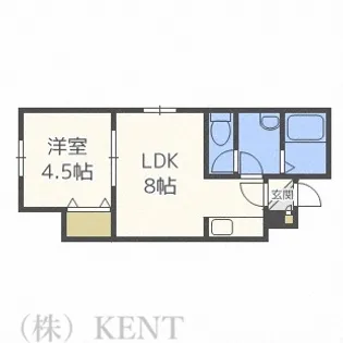 グランシャトレ琴似【3階】の間取り