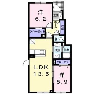 ブリッサアゼリア【1階】の間取り
