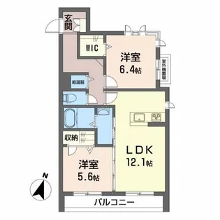 ベレオ一ツ橋【3階】の間取り