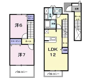 レジデンス・ベル B棟【2階】の間取り