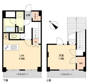 ルクレ初台【4階】の間取り